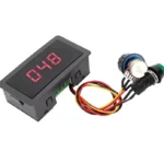 Afficheur numérique LED rouge avec câblage et composants